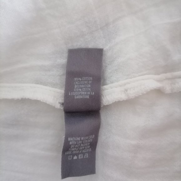 Aerie Womes White Sleeve Less Round Neck Wide Strap Crop Blouse Top Size XL - Picture 6 of 6